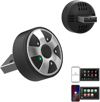 Compact USB Wireless Carplay/Android Auto Adapter for Volvo S60 Recharge 2019-2026,Voice Control Plug and Play
