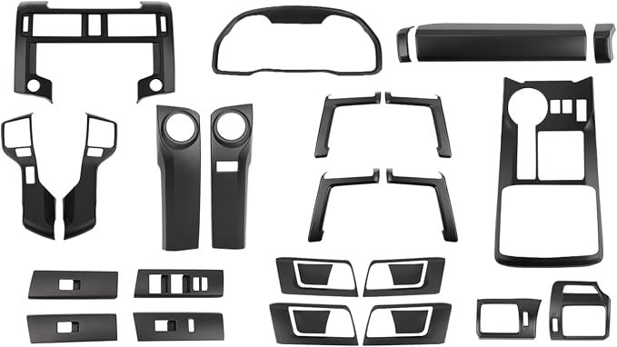 for 4Runner 2020-2023 Matte Black Whole Set Interior Panel Cover Trim Kit, Center Console Gear Shift Dashboard Panel Cover Trim for Toyota 4runner Interior Accessories