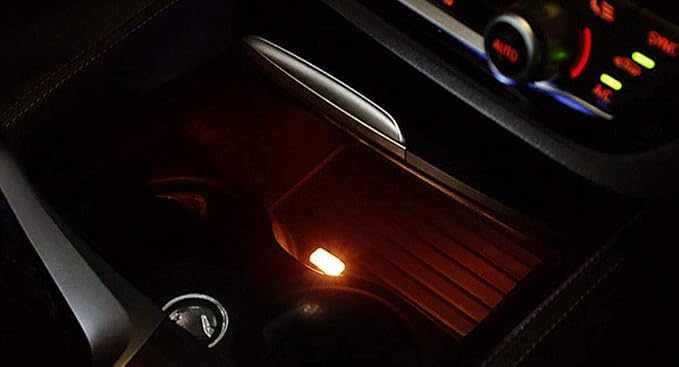 iJDMTOY Amber Yellow USB Plug-in Miniature/Nano LED Car Interior Ambient Accent Lighting Kit