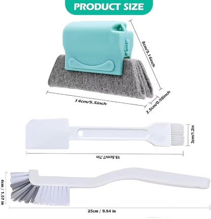 Deep Clean Brush Set Crevice Cleaning Brush Window Groove Cleaner Tools Kit for Small Spaces, Sliding Door, Shutter, Air Conditioner, Bathroom/Shower, Blinds, Vents