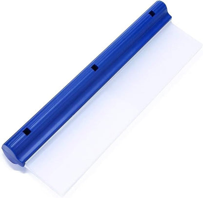 Blue Silicone T-Bar Car Squeegee - 12 Inch Car Window Squeegee for Drying, Professional Flexible One Pass Water Blade Auto Water Blade Cleaning for, Windshield, Glass, Window, Mirror