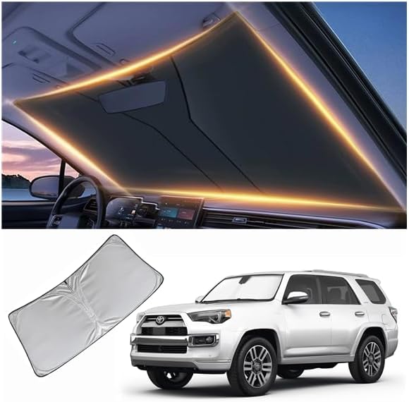 Windshield Sun Shade for Toyota 4Runner Front Window Shades Cover for 2010-2024 2025 2026 4Runner Windshield Sun Visor Protector Car Accessories