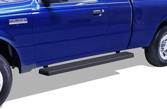 APS Running Boards (Nerf Bars Side Steps Step Bars) Compatible with Ford Ranger Mazda B-Series 1998-2011 Super Cab (Stainless Steel Black Powder Coated 6 inches)