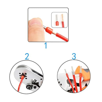 70PCS 4AWG Ferrule Connectors End Terminal Insulated Ferrule.Work Great for 4 Gauge Car amp. Clean Install. Widely Used in Electronics, Communication Equipment.