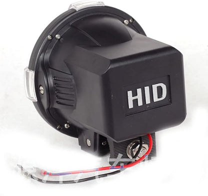 5 Inch HID Offroad Light Spot Beam 12-24V55W Fog Driving Work Lamp Clear and Amber Cover 4x4 Off-Road Rally Round Fog Lighting for SUV 4X4 ATV