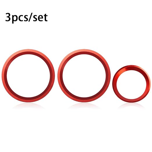 Auovo AC Climate Control Knob Outer Ring Covers Accessories for Subaru Forester 2019-2024 / Crosstrek 2018-2022 2023 / Impreza 2017-2023 Interior for Car Air Condition Switch Control Trim (Red)