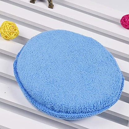 Fasmov Microfiber Applicator Pads Wax Applicator, 20 Pack Foam Applicator Pads Car Wash Sponge, Buffing & Detail Polishing Foam Pads for Car Cleaning and Fine Polishing (5" Diameter, Blue)