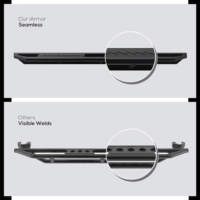APS 6.5in Side Armor Stainless Steel Running Boards Compatible with Ford Expedition 2003-2017 (Exclude EL Model) (Not Fit Funkmaster Flex Edition) (Nerf Bars Side Steps Side Bars)