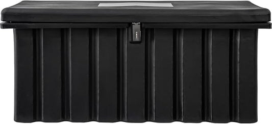 Buyers Products 1712250 Poly Outdoor Multi-Purpose All Weather Utility Storage Bin Box, 8.4 cu. Ft, Job Site Box, Outdoor Storage and Organizer, Made in USA, Black