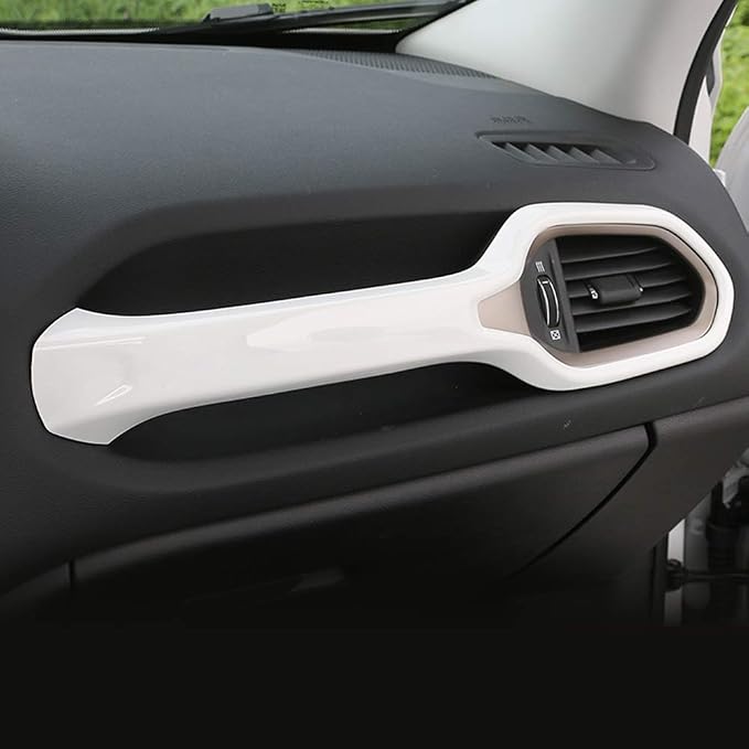 31PCS/ Set Interior Trim Kit Car Interior Accessories Decoration Trim Kit for Jeep Renegade 2015-2018 (White)