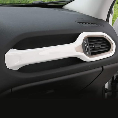 31PCS/ Set Interior Trim Kit Car Interior Accessories Decoration Trim Kit for Jeep Renegade 2015-2018 (White)
