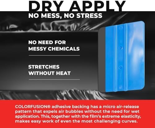 ColorFusion PPF by VViViD, Matte Stealth Midnight Black Dry Apply PPF Vinyl Car Wrap Roll 60ft x 5ft