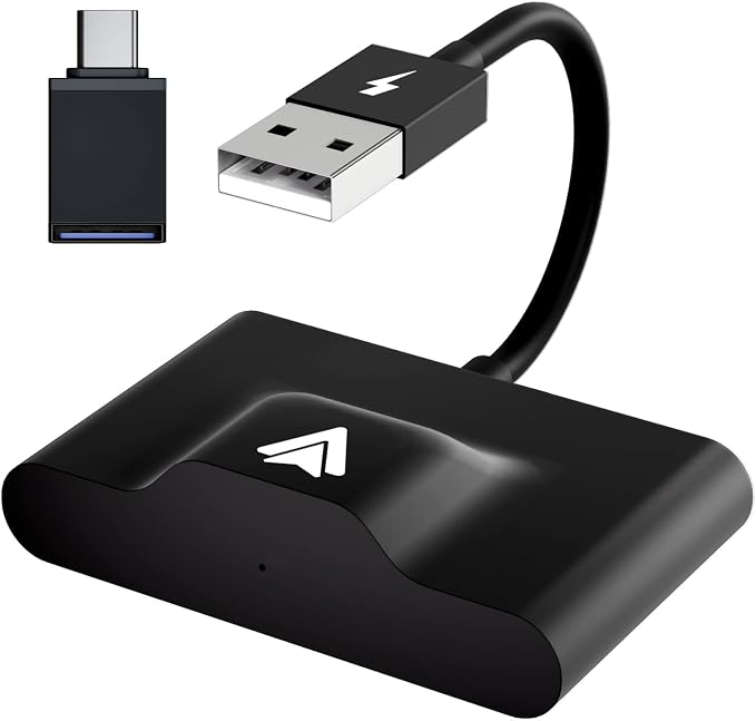 Android Auto Wireless Adapter Compatible with Samsung/Google/Pixel, etc | Wireless Android Auto Adapter for 2017 Later Car, Convert OEM Wired to Wireless, for Android 11+, Stable Bluetooth Connection