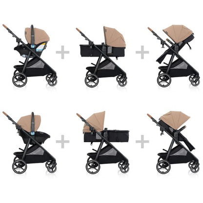 Shyft Intuiti Travel System Featuring LiteMax NXT Infant Car Seat with SensorySoothe (Caramel Tan)