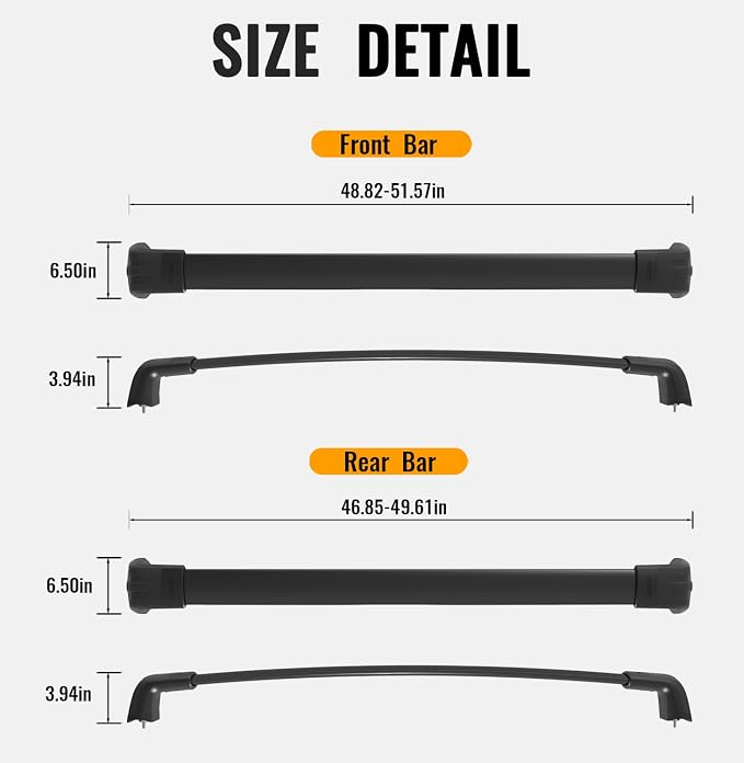 300lbs Roof Rack Cross Bars Compatible with Ford Explorer 2020-2026, Heavy Duty Aluminum Lockable Roof Rails Crossbars Rooftop Cargo Luggage Basket Carrier Bike Kayak Snowboard