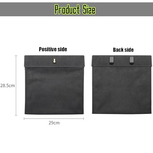 Custom Interior Accessories Waterproof Car Can Trash Multipurpose Hanging Garbage Bag Collapsible Garbage Can Magnet Storage Bags For Car Back Seat PU Leather Closure Design(RED)