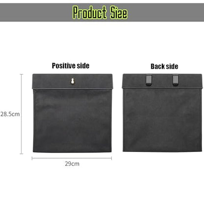 Custom Interior Accessories Waterproof Car Can Trash Multipurpose Hanging Garbage Bag Collapsible Garbage Can Magnet Storage Bags For Car Back Seat PU Leather Closure Design(RED)