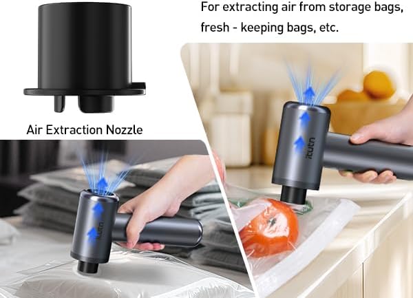 Mini Car Vacuum Portable Cordless, 20000PA Powerful Suction,7800mAh,High Power, LED Light, Dual Filter, Car Vacuum Cleaner & Air Duster for Home, Desk, PC, Keyboard