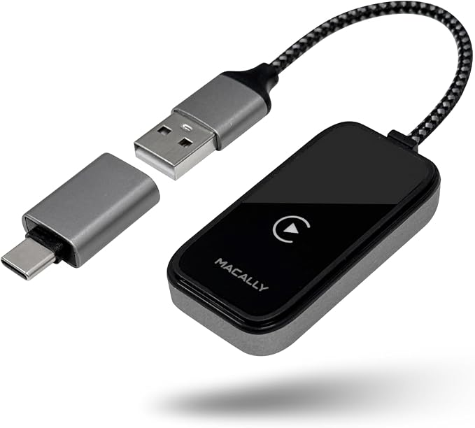 Wireless CarPlay Adapter for iPhone - Go Cordless in Seconds - USB Apple Car Play Wireless Adapter for iPhone 6 or Newer, 2017 Cars or Newer with USB C + A, Seamless, Crisp Sound, Bluetooth/WiFi