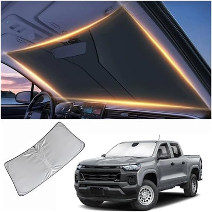 Windshield Sun Shade for Chevy Colorado Front Window Shades Cover for 2010-2024 2025 2026 Colorado Windshield Sun Visor Protector Car Accessories