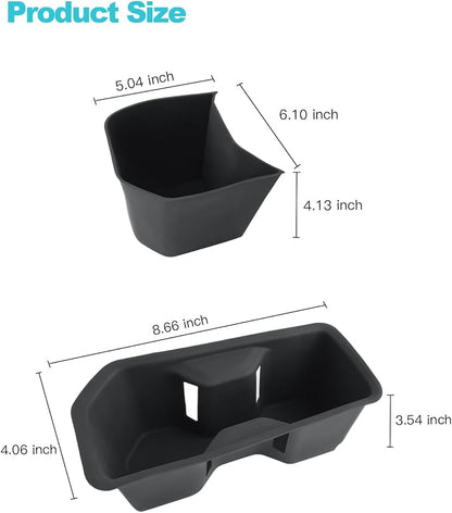 CDEFG 2PCS for 2024 2025 2026 Toyota Grand Highlander Center Console Organizer Middle Console Storage Cup Holders for 2025 2026 Toyota Grand Highlander Hybrid Accessories