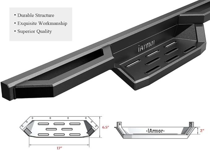 APS Stainless Steel Pocket Steps Running Boards Compatible with Chevy Silverado GMC Sierra 1500 2019-2026 Crew Cab & 2500 HD 3500 HD 2020-2026 (Silverado 1500 LTD Sierra 1500 LD 2022)