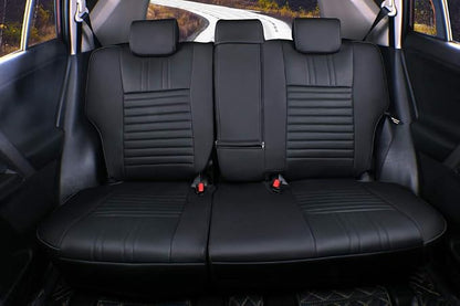 EKR Rav4 Seat Covers Custom Fit for Toyota Rav4 LE(NOT for Hybrid) 2013 2014 2015 2016 2017 2018,Leather Car Seat Cover for Trucks SUV Full Set,Faux Leather(Black)