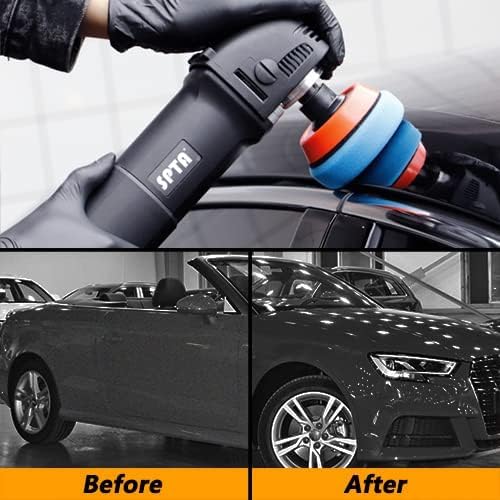 SPTA 29pcs Drill Buffing Pad Detail Polishing Pad Mix Size Kit with 5/8-11 Thread Backing pad & Adapters for Car Sanding, Polishing, Waxing (29Pcs Mini Polishing Pad Set1)