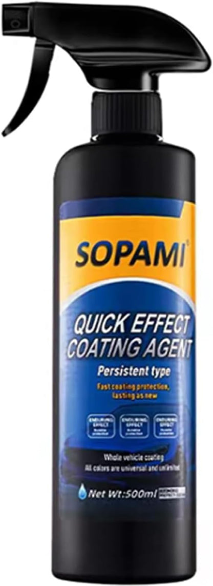 SOPAMI Car Ceramic Coating Spray | Ceramic Paint Sealant, Extremely Hydrophobic Ceramic Spray, Clean, Shine, Protect Paint, Without Pre-Washing, 500ml (1 pcs)