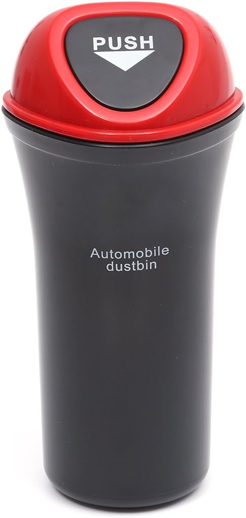 Automobile Dustbin Car Trash Can Garbage Can Leakproof Vehicle Trash Bin(Red)