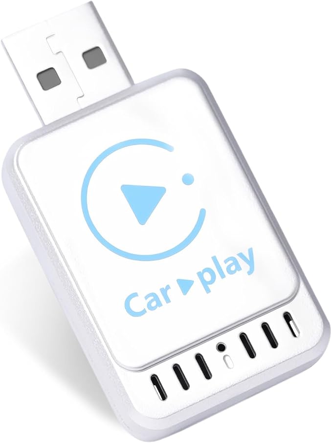 Newly Upgraded Wireless CarPlay Adapter 2026 : Slim, Lightweight and Portable, Plug-and-Play. Easy to Operate with Stable Connection and no lag, Compatible with iPhone and Android Devices.