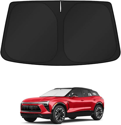 KUST Windshield Sun Shade for Chevrolet Blazer EV 2024 2025 2026 Window Accessories Shade Sun Visor Cover Foldable Block UV Rays