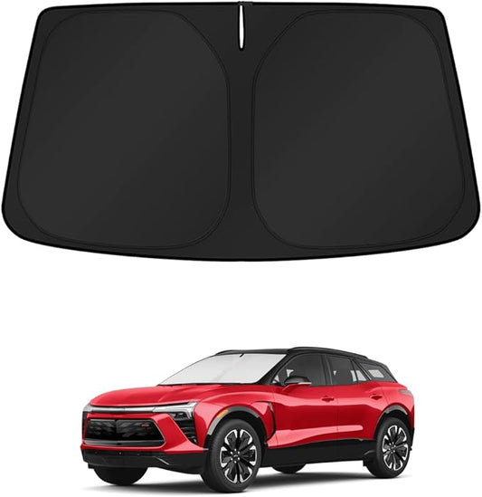 KUST Windshield Sun Shade for Chevrolet Blazer EV 2024 2025 2026 Window Accessories Shade Sun Visor Cover Foldable Block UV Rays