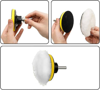 CANOPUS Buffing Pads, Polishing Pad Kit, Buffer for Car Detailing, Polishing Wheel for Drill, Car Polishers and Buffers Kit for Sanding, Polishing, Waxing & Sealing Glaze, 3 inch, 22 Pieces