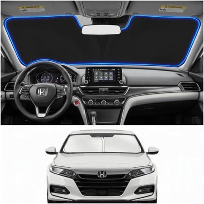 Custom Fit Windshield Sun Shade for onda Accord 2018-2022 | Custom Fit Windshield Cover, Blocks UV Rays, Double-Layer Heat Shield, Durable Frame, Easy Fold & Storage