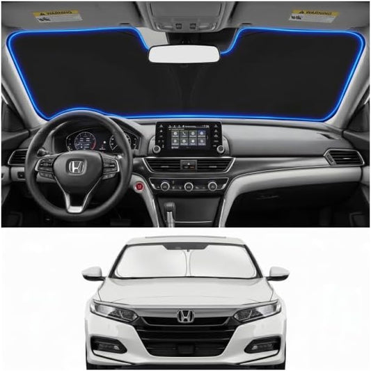 Custom Fit Windshield Sun Shade for onda Accord 2018-2022 | Custom Fit Windshield Cover, Blocks UV Rays, Double-Layer Heat Shield, Durable Frame, Easy Fold & Storage