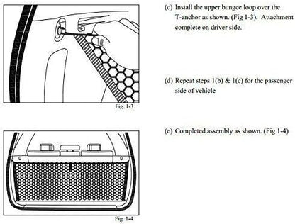 Trunk Organizer Cargo Net for Toyota 4Runner (2 ROW MODELS) 2003-2024 –Envelope Style Cargo Net for SUV–Premium Mesh Car Trunk Organizer Vehicle Carrier Storage–Compatible with 4RUNNER