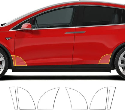 for Tesla Model X 2016-2021 TPU Pre-Cut Paint Protection Film Car Vinyl Wrap Transparent Protective Anti-Scratch Self Healing Shield Guard Waterproof Car Wrap Film (Front Rear Door)