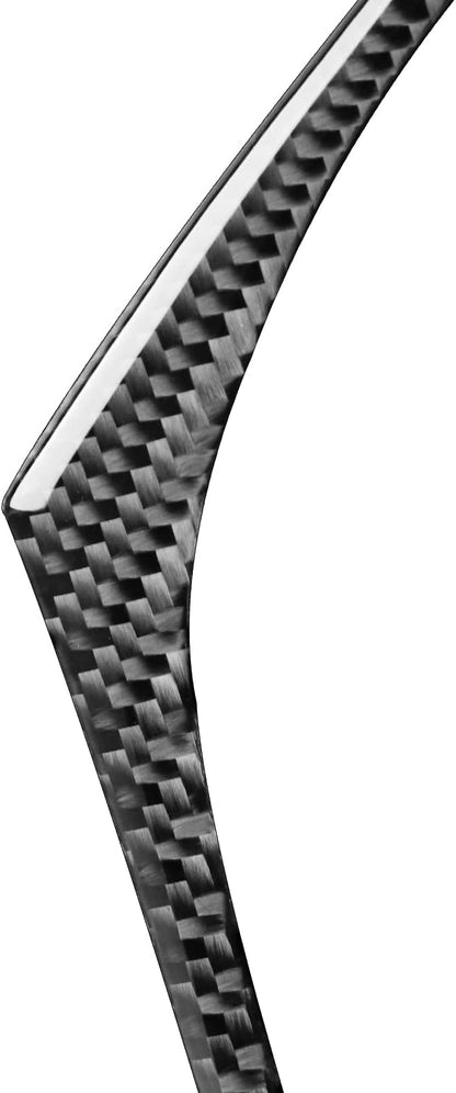 Real Premium Carbon Fiber Fit for Chevy Silverado/GMC Sierra 1500 2014-2018 for 2500/3500HD 2015-2019 Car Speedometer Frame Trim Dash Decals Sticker Decoration Auto Interior Accessories Cover Black