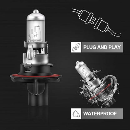 WinPower H13 9008 Halogen Headlight Bulb, Super Bright Warm White 55W/60W 4300K Car High Low Beam Replacement Lamp, Pack of 2