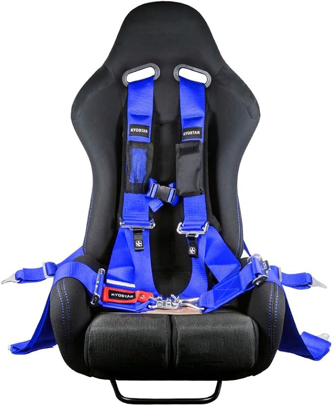 Kyostar 4 Point Harness Set 3 Inch with Ultra Soft Heavy Duty Shoulder Pads (8163 Blue)