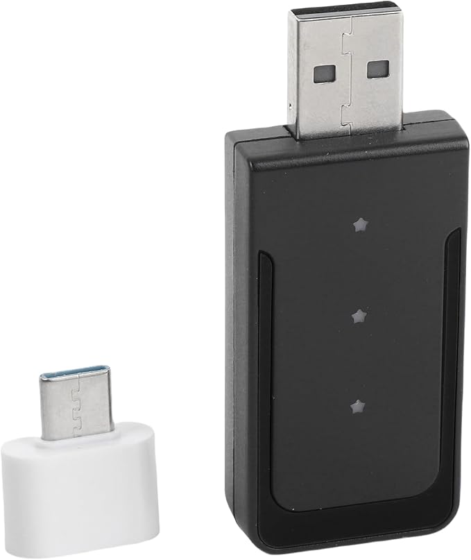 2 in 1 Wireless CarPlay Adapter, Wired to Wireless Converter for CarPlay and Android Auto, Bluetooth 5.0 WiFi Plug and Play Car Dongle CP508A (CP508C)