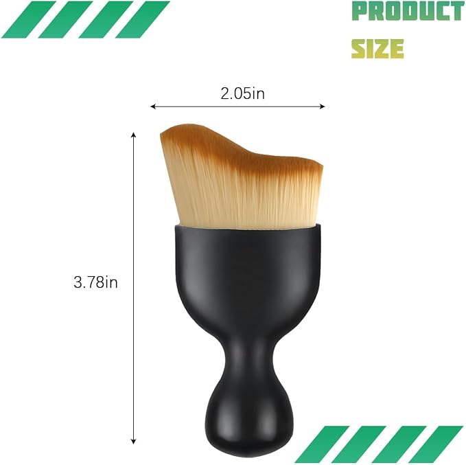 Car Interior Detailing Brush, Curved Soft Bristles Vehicle Removal Dust Collectors, Scratch-Free Automotive Cleaning Tool Accessories, Universal for Truck SUV Sedan (Brown)