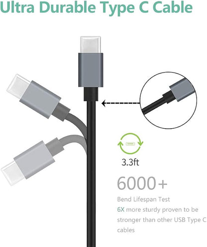 Rapid USB C Car Charger, Compatible for Samsung Galaxy S26/S25 Plus/Ultra/S24/S23/S22/S21/Note 20/S20/S10/S9/A56/A36/A50/A70, Quick Charge 3.0 Dual USB 18W Fast Car Charger+ Type C Cable 3.3ft-Purple