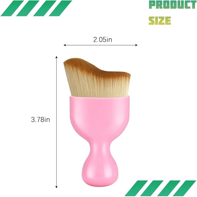 Car Interior Detailing Brush, Curved Soft Bristles Vehicle Removal Dust Collectors, Scratch-Free Automotive Cleaning Tool Accessories, Universal for Truck SUV Sedan (Pink)