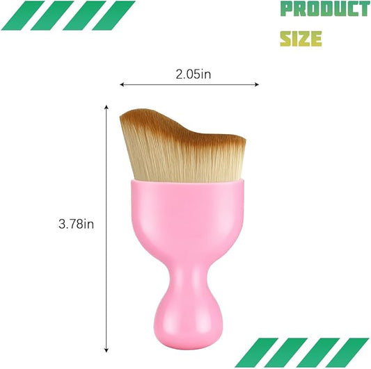 Car Interior Detailing Brush, Curved Soft Bristles Vehicle Removal Dust Collectors, Scratch-Free Automotive Cleaning Tool Accessories, Universal for Truck SUV Sedan (Pink)