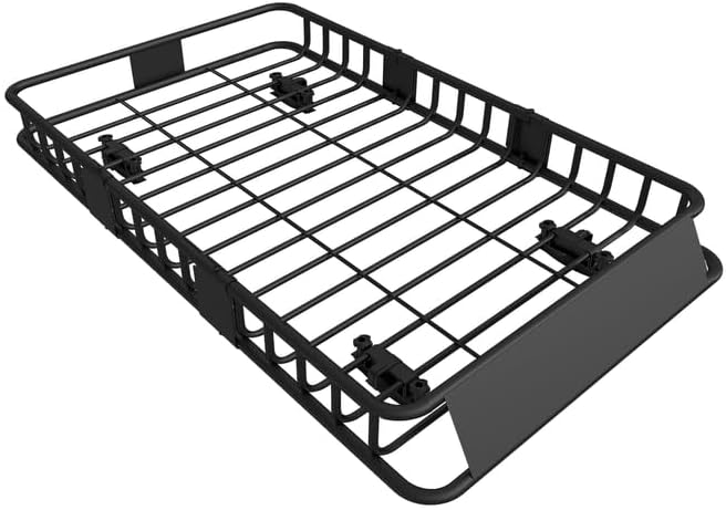 FORWODE 250LBS Universal Roof Rack Basket, 64"x39"x6" Rooftop Cargo Carrier Rack, Rust-Proof Roof Cargo Basket for Suvs, Trucks, Vehiclesor Suvs, Trucks, Vehicles
