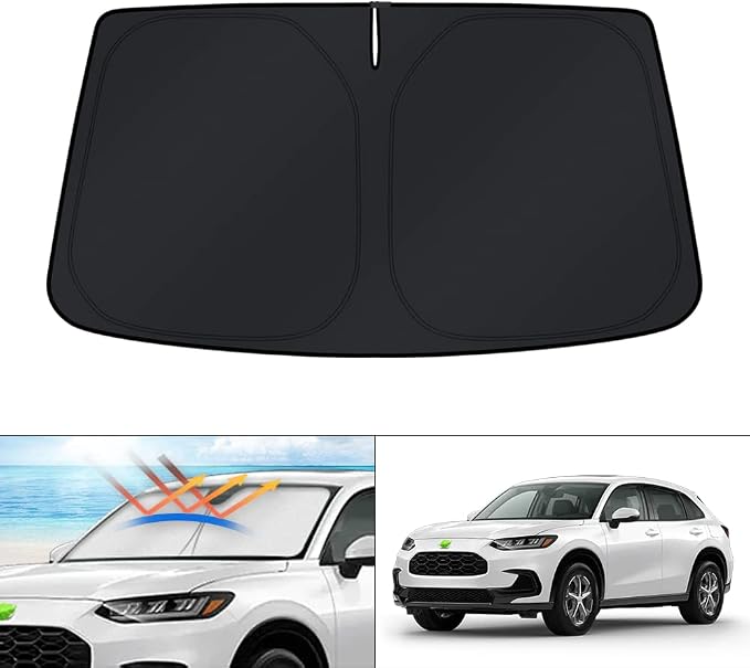 KUST Windshield Sun Shade for Honda HRV Accessories 2023-2024 2025 2026 HR-V Sunshade Window Sun Visor Protector Foldable Blocks UV Rays Keep Car Cooler