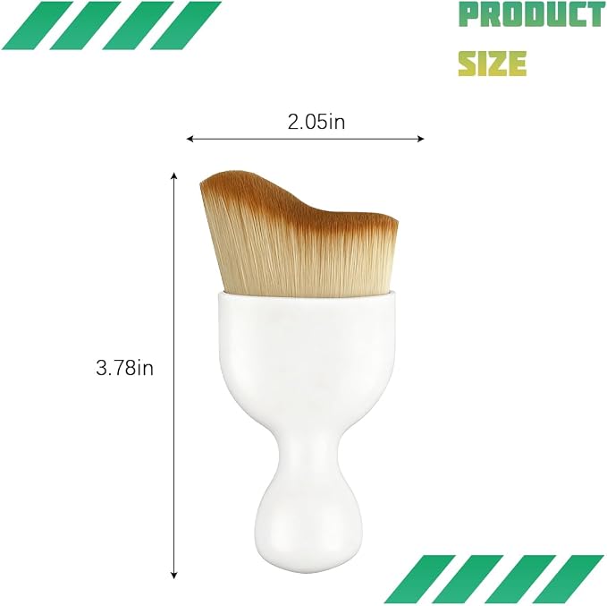 Car Interior Detailing Brush, Curved Soft Bristles Vehicle Removal Dust Collectors, Scratch-Free Automotive Cleaning Tool Accessories, Universal for Truck SUV Sedan (White)