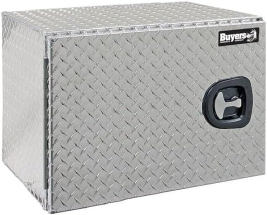 Buyers Products 1702230 Underbody Truck Tool Box with Barn Doors, 24x24x30 Inch, Diamond Tread Aluminum, Made in USA, Compression Latch, Weather Resistant, Toolbox for Flatbeds, Trailers & Work Trucks